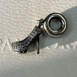 Pandora Pavé Stiletto Shoe Dangle Charm